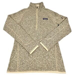 Patagonia Better Sweater 1/4 Zip Fleece Pullover Women's XS Tan Heather‎ 25527